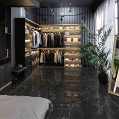 Cerro Negro Porcelanato Portoro Pulido 58x117 1ra 1.35 m2